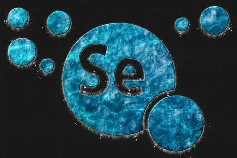 Element SeSelenium,Mineral Vitamin complex dietary supplement Stock Illustration