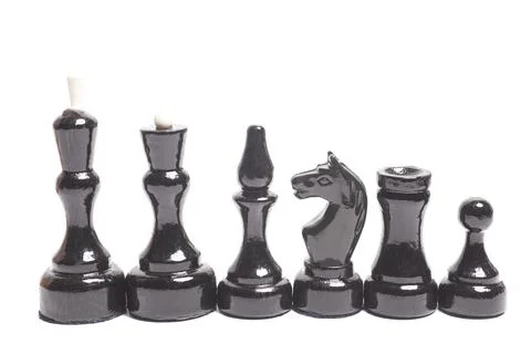 An element of a set of chess pieces. Foto stock