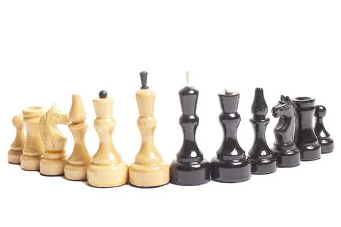 An element of a set of chess pieces. Foto stock