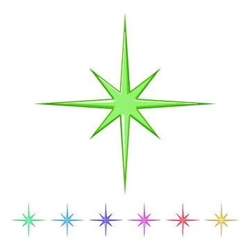 Element star cartoon vector graphic Stock Illustration