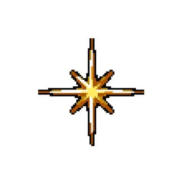 Element star pixel art vector illustration Stock Illustration