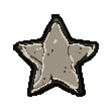 Element stone button pixel art vector illustration 스톡 일러스트