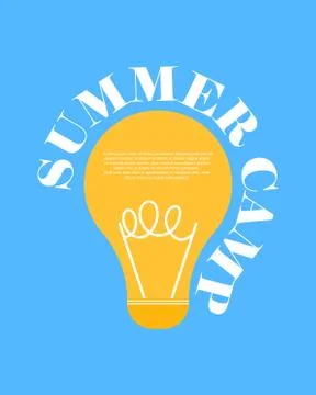Element for the summer camp STEM Stock Illustration