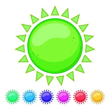 Element sun cartoon vector graphic Stock Illustration