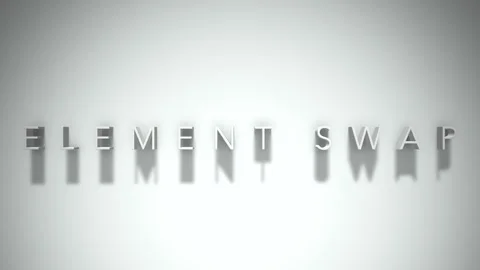 Element swap 3D title animation white text on a white background Stock Footage 299422738