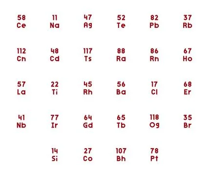 Element Symbol Scalable Vector Set featuring 28 Detail Enhanced Bold Line H.. Stock Illustration