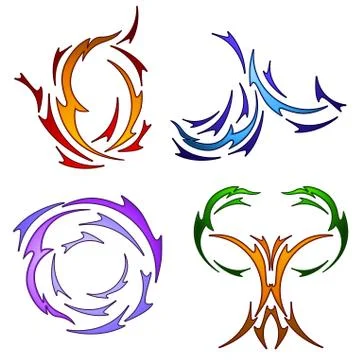 Element tattoos Stock Illustration