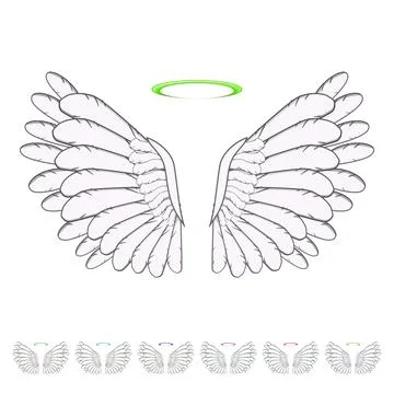 Element wing angel cartoon vector graphic Stock Illustration