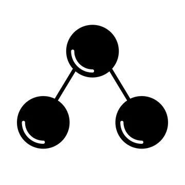 Elemental connection silhouette icon. Molecule. Vector. Stock-Illustration