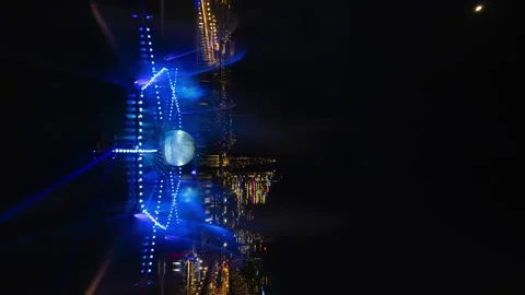 Elemental Vivid Sydney timelapse - Vertical Video Stock Footage 242666890