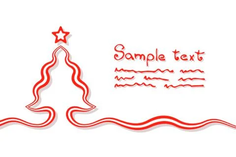 Elementary christmas card Stock Illustration
