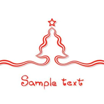 Elementary christmas card Stock Illustration
