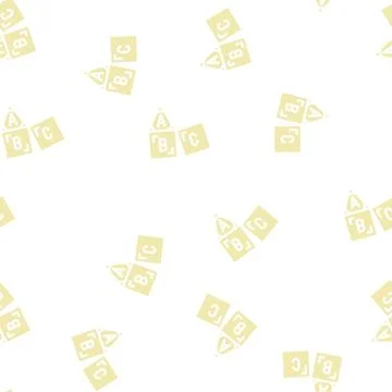 Elementary education glyph vector seamless pattern Stock Illustration