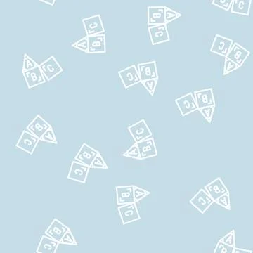 Elementary education line vector seamless pattern Stockillustratie