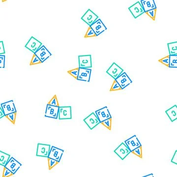 Elementary education vector seamless pattern Stockillustratie