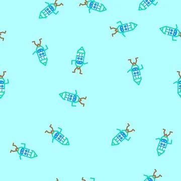 Elementary pen character vector seamless pattern イラスト素材
