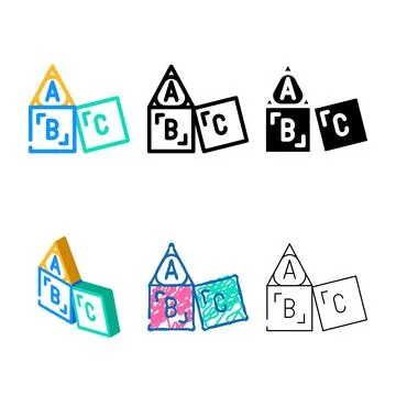 Elementary range education color icon vector Ilustración de archivo