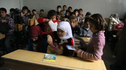 Elementary School, Aleppo, Syria Stock Footage 12766218