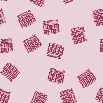 Elementary school building glyph seamless pattern Illustrazione stock