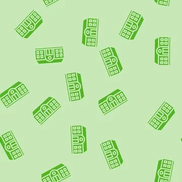 Elementary school building glyph vector seamless pattern Ilustración de archivo