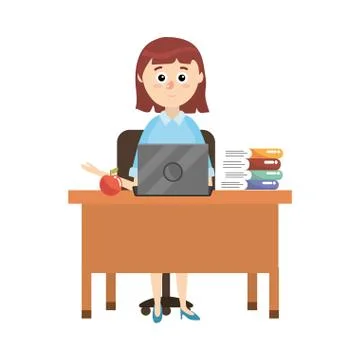 Elementary school cartoon Stock Illustration