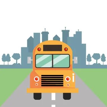 Elementary school cartoon Stock Illustration