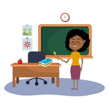 Elementary school cartoon Stock Illustration