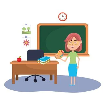 Elementary school cartoon Stock Illustration