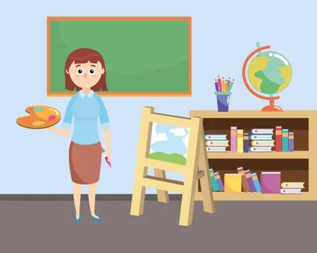 Elementary school cartoon Stock Illustration