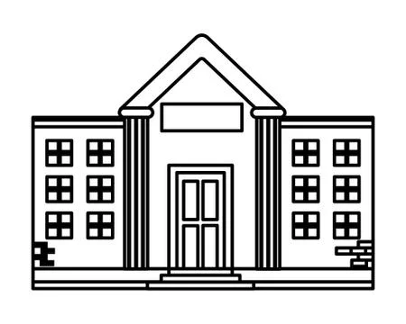 Elementary school cartoon Stock Illustration