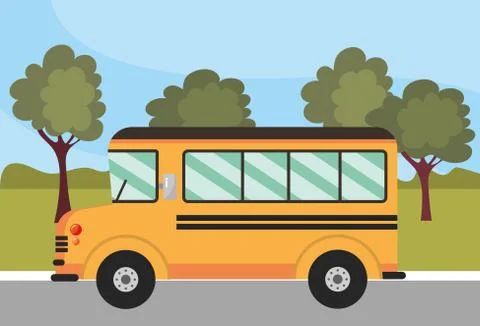 Elementary school cartoon Stock Illustration