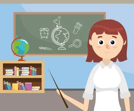 Elementary school cartoon Stock Illustration