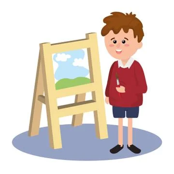 Elementary school cartoon Stock Illustration
