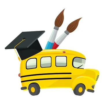 Elementary school cartoon Stock Illustration