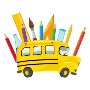 Elementary school cartoon Stock Illustration