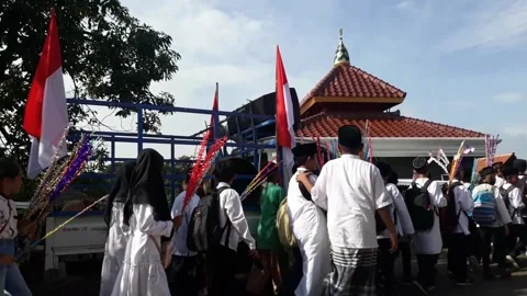 Elementary school children's parade Stock-Footage 233319578