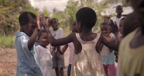 Elementary school kids having fun outdoors, Mozambique Beira School. Uganda Stock Footage 146488967