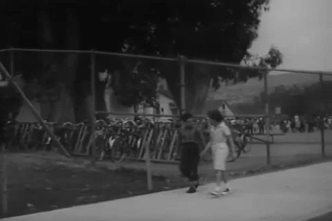 Elementary school principle Lavern Lee speaks about safety of children - 1950 Stock Footage 102178948