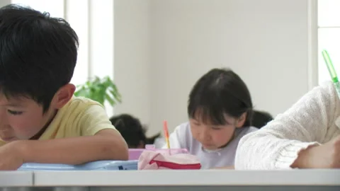 Elementary School Students Studying Together Видео 332755225