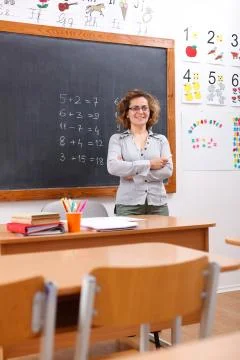 Elementary school teacher Stock Photos
