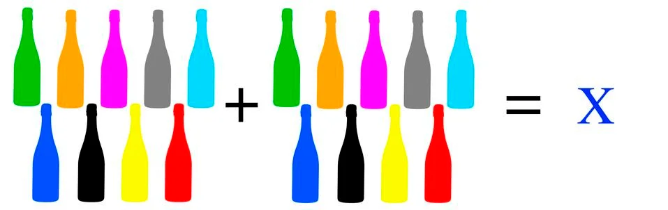 Elementary sums Stock Illustration