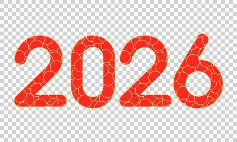 Elements of 2026 New Year numbers イラスト素材