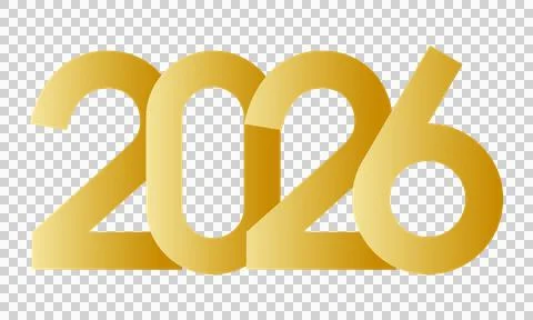  elements of 2026 New Year numbers Stock Illustration