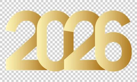  elements of 2026 New Year numbers Stock Illustration