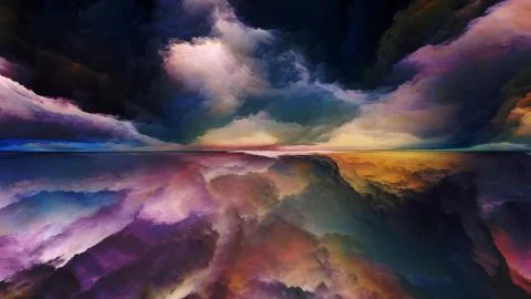 Elements of Abstract Landscape Stock Illustration