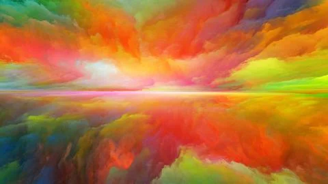 Elements of Abstract Landscape Stock Illustration