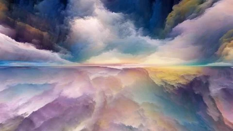 Elements of Abstract Landscape Stock Illustration