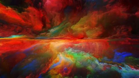 Elements of Abstract Landscape Stock Illustration