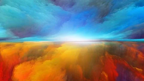 Elements of Abstract Landscape Stock Illustration