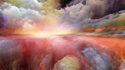 Elements of Abstract Landscape Stock Illustration